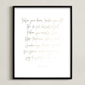 "Follow Your Dreams Quote" - Art Print in Goal Digger by Angelene - Framed