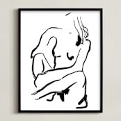 "She is" - Art Print in white by Svitlana Martynjuk - Framed