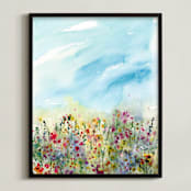 "Rise N Shine" - Art Print in Sky by Lindsay Megahed - Framed
