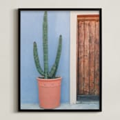 "Saguaro" - Art Print in Salty Blue by Lindsay Ferraris Photography - Framed