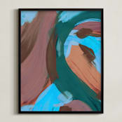 "momentum" - Art Print in mulberry by Monica Gussow - Framed