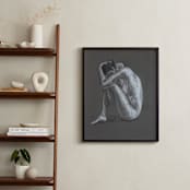 "Round" - Art Print in Charcoal Gray by Anne Morrison - In a Room