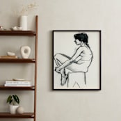 "Tranquility" - Art Print in black and white by Susan Moore-Stevenson - In a Room