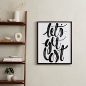"Let's Get Lost" - Art Print in Painted Black by Sam Dubeau - In a Room