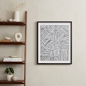 "Criss Cross" - Art Print in Midnight by raven erebus - In a Room