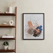 "Divide #1" - Art Print in Pacific Blue by Christine Olmstead - In a Room
