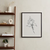 "Fuchsia 2 of 2 Diptych" - Art Print in off white / black by Miranda Mol - In a Room