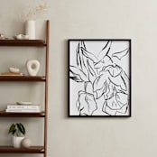 "Parrot Tulips" - Art Print in Black by Lynne Millar - In a Room