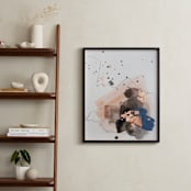 "Divide #4" - Art Print in glacial blue by Christine Olmstead - In a Room