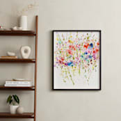 "Flourishing Wildflowers" - Art Print in Rose by Lindsay Megahed - In a Room
