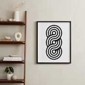 "Triple Loop" - Art Print in Black Line by Nathan Poland - In a Room