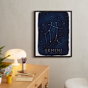 "Zodiac Constellation Gemini" - Personalized Art Print in Galaxy by Ashley Presutti Beasley - In a Room