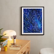 "Constellations" - Art Print in Deep blue by Alexandra Dzh - In a Room