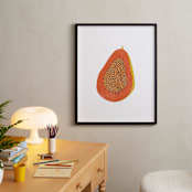 "Papaya" - Art Print in Papaya by Anupama - In a Room