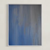 "Stormy Blues" - Art Print in Stormy Blues by Camille Pietrow - Framed