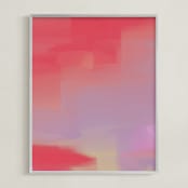 "Spiritual Realms" - Art Print in Opera Mauve by Artsy Canvas Girl Designs - Framed