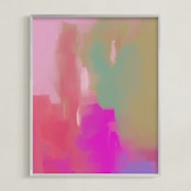 "Anemoia" - Art Print in Celadon by Artsy Canvas Girl Designs - Framed