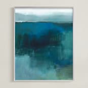 "Blue Marshland" - Art Print in Blue Marsh by AlisonJerry - Framed
