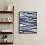"Waves in Blue" - Art Print in Indigo by Karen Kardatzke - In a Room