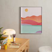 "Looking Far West" - Art Print in Pink Blush by sue prue - In a Room