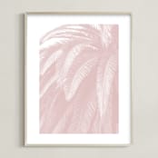 "Soft Palm Top" - Art Print in blush pink by Owl and Toad - Framed