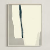 "Crevasse 1" - Art Print in Light Cream by Simona Gocan - Framed