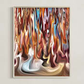 "Solar System Collection - Jupiter" - Art Print in Jupiter's Stormy Brown by Mariecor Agravante - Framed
