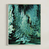 "Solar System Collection - Uranus" - Art Print in 7th Planet Blue-Green by Mariecor Agravante - Framed