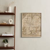 "Wichita, KA, vintage-looking city map" - Art Print in Sepia by Rosana Laiz Blursbyai - In a Room