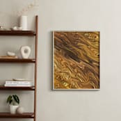 "Solar System Collection - Saturn's Titan" - Art Print in Saturn's Titan Yellow by Mariecor Agravante - In a Room