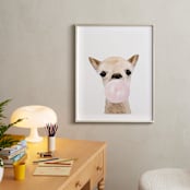 "Bubblegum Animals: Llama" - Art Print in llama fur by Maja Cunningham - In a Room
