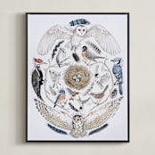 "Take Wing" - Art Print in Eggshell by Turner de Feria - Framed Canvas