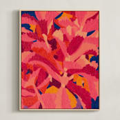 "Kalanchoe" - Art Print in Begonia Pink by Juls Treviño - Framed Canvas