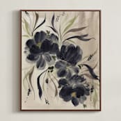 "Ethereal Night" - Art Print in Mocha Mousse by Ramya Rajiv - Framed Canvas