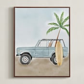 "Beach Cruiser" - Art Print in Seaside by Vilija - Framed Canvas