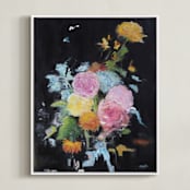 "The Blooming of Bliss" - Art Print in Black by Mary Ketch - Framed Canvas