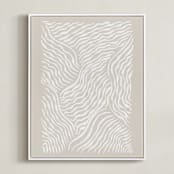 "Watery Patchwork" - Art Print in Coastal Drift by Jayne Alfieri - Framed Canvas