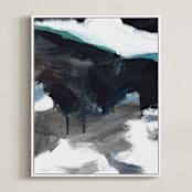 "Kona Dream I" - Art Print in Slate by Jenny Partrite - Framed Canvas