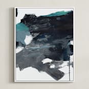 "Kona Dream II" - Art Print in Slate by Jenny Partrite - Framed Canvas