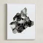 "Single Plasma" - Art Print in Monochrome by AT ORIGINALS - Framed Canvas