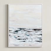 "Faded Fury Diptych II" - Art Print in Blush by Nicoletta Savod - Framed Canvas