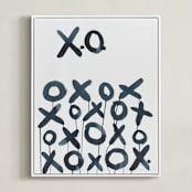 "XO Sol" - Art Print in Smoky Black by Michelle Owenby Design - Framed Canvas