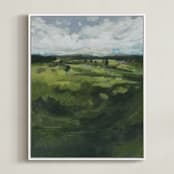 "Tomah" - Art Print in Green Hills by Lorent and Leif - Framed Canvas