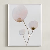 "Mokuren03" - Art Print in Pale Pink by jinseikou - Framed Canvas