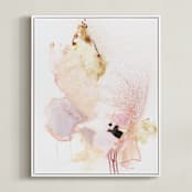 "Delicate" - Art Print in blush pink by Sarah McInroe - Framed Canvas