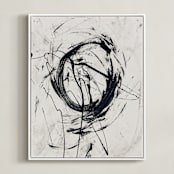 "Tour de Force I" - Art Print in Shades of Gray by Carmen Guedez - Framed Canvas
