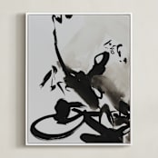 "Ink perspective" - Art Print in Black and white ink by Svitlana Martynjuk - Framed Canvas
