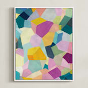 "summer abstract" - Art Print in peony by raven erebus - Framed Canvas
