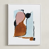 "Spring No. 16" - Art Print in Blush by Cait Courneya - Framed Canvas