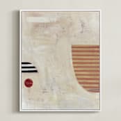 "DROP THE BALL" - Art Print in Cream by Keren Toledano - Framed Canvas
